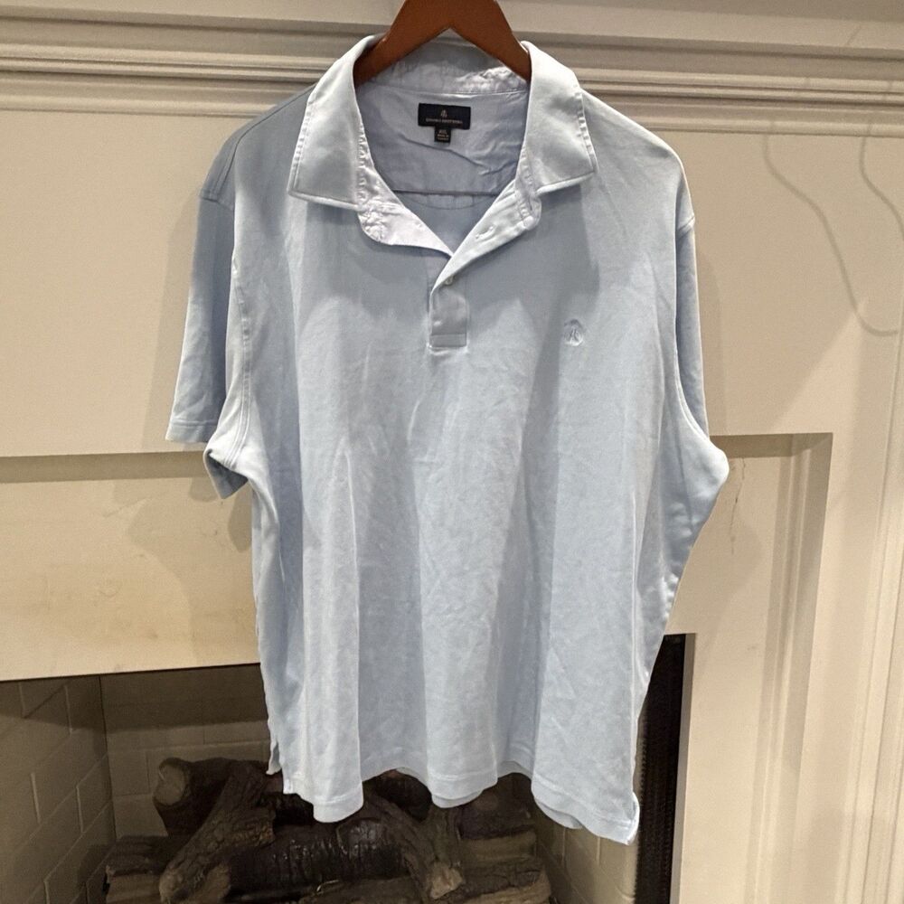 Brooks Brothers Men’s XXL Light Blue Cotton Polo Shirt Golden Fleece Logo